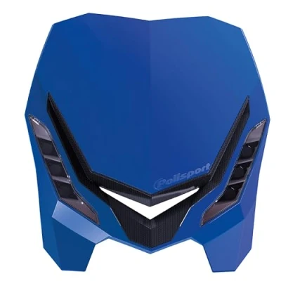 Imagen de Polisport 8670800003 Faro delantero E BLAZE de fibra carbono con lámpara LED compatible todos los modelos motocross/enduro en color azul
