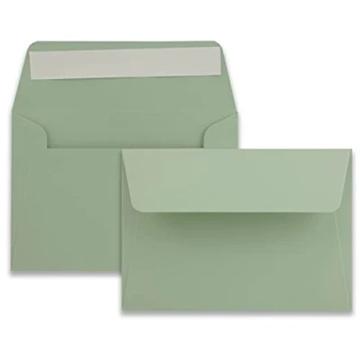 Imagen de Sobres B6 (50 unidades, 12,5 x 17,5 cm, cierre autoadhesivo, 120 g/m², solapa ancha y elegante, hermético, 50 unidades)