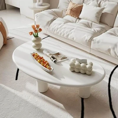 Imagen de mesa de centro sala estar minimalista con forma anacardo moderna, café simple, mediados siglo, grande y única, mesas for estar, var