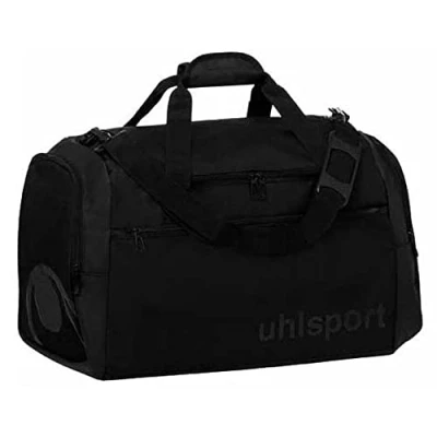Imagen de uhlsport Essential Bolsa de Deporte 75 litros Viaje para Hombres y Mujeres con Dos Bolsillos Laterales Compartimento Frontal Viajes, Fitness, Gimnasio, Balonmano, fútbol Negro