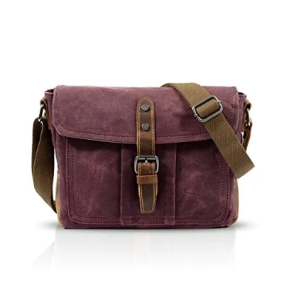 Imagen de FANDARE Nuevo Bolso de Hombro del Ordenador port醫il 7.9 Pulgadas Envolvente Bolsa Hombres Comercio Viaje Multifuncional Crossbody Transpirable Lona, Rojo, Large, Mochila Ocio