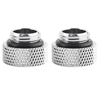 Imagen de Richer R 2PCS Tornillo Asiento de Rosca para Refrigeración por Agua Computadora,Adaptador Accesorios Agua(Cobre,Plata)(7mm)
