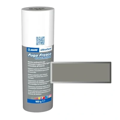 Imagen de Mapei Ultracare FUGA FRESCA 113 GRIS cemento pintura polimérica para renovar el color de las juntas Botella 160 g.