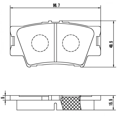 Imagen de MAPCO 6890 Juego de pastillas freno Eje trasero no preparado para indicador desgaste TOYOTA: RAV4 III SUV, Camry VI Berlina, LEXUS: RX II