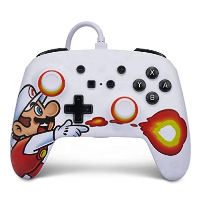 Imagen de Mando con cable mejorado PowerA para Nintendo Switch Fireball Mario
