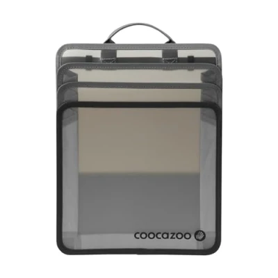Imagen de coocazoo Caja plegable con asa, ahorra espacio lados extensibles, carpeta para mochilas escolares, a partir de 3ª clase, Negro