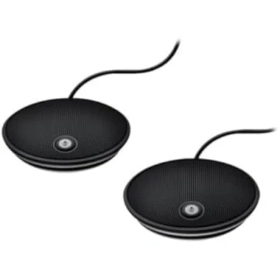 Imagen de Logitech Group, Micrófonos de Expansión para Sistema Webcam Videoconferencia, Indicadores Luminosos, Micrófono Mono, Banda Ancha, Supresión Ruido, Silenciamiento Micrófono, Portátil/PC/Mac