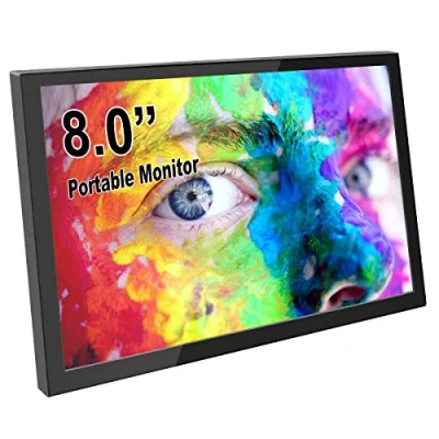 Imagen de ELECROW Monitor portátil de 8 Pulgadas con Altavoces Integrados y resolución 1280 x 800, Pantalla HDMI Raspberry Pi Compatible Pi, Ordenador portátil, PC, Consolas Juegos
