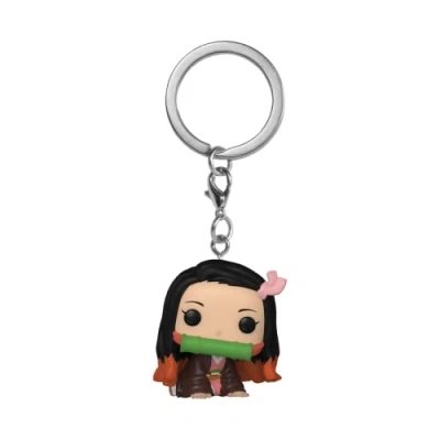 Imagen de Funko Pop! Keychain: Demon Slayer Nezuko Guardianes de la Noche Minifigura Vinilo Coleccionable Llavero Original Relleno Calcetines Idea Regalo Mercancia Oficial Anime Fans
