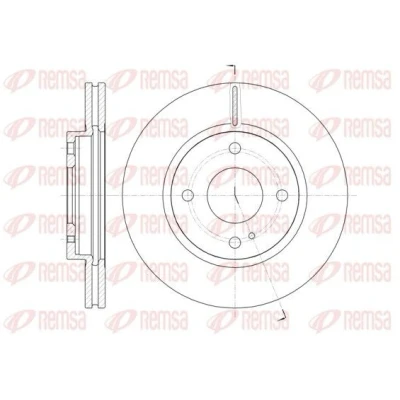 Imagen de REMSA 61299.10 Disco de freno Eje delantero 257,9, 257,9 23 4 ventilado FORD: FIESTA 6, 6 Van