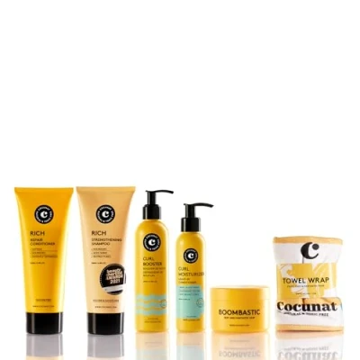 Imagen de COCUNAT Plan Nutrición y Volumen para Rizos Nutre, Define, Fortalece, Hidrata Define Método Curly Elimina Encrespamiento (Frizz) Incluye Turbante Anti frizz