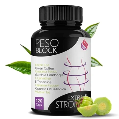 Imagen de PESO BLOCK: Pastillas Para Adelgazar Quemador de Grasa Potente Hombres y Mujeres Acción Rápida Fuerte 120 Cápsulas