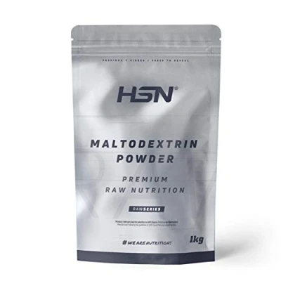 Imagen de Maltodextrina de HSN Sin Sabor 1 Kg = 20 Tomas por Envase 100% Pura en Polvo Suplemento Carbohidratos Alto Índice Glucémico No GMO, Vegano, Gluten