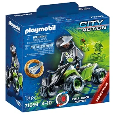 Imagen de PLAYMOBIL City Action 71093 Carreras Speed Quad, con Motor de Arrastre, Juguete para niños a Partir 4 años