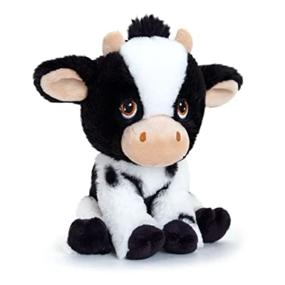 Imagen de Keel Toys KEELECO SE6703 Peluche 100% Reciclado Juguete ecológico para niños de Vaca, 18 cm