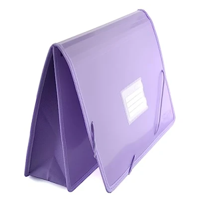 Imagen de Carpeta con cierre de gomas y Fuelle XXL Tamaño A4+ REF.51311 MO Gran capacidad resistencia. En polipropileno 100% reciclable. Colorline by Office Box (Morado)