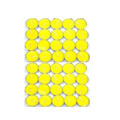 Imagen de PLUS HOME Velas de Té Citronela, Tealight Citronela Perfumada Antimosquitos Pack 40 Velas, 4,5 Horas Combustión