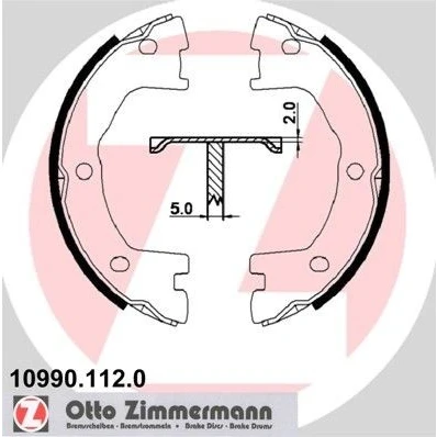 Imagen de ZIMMERMANN 10990.112.0 Zapatas de Freno Mano Foto correspondiente a la entrega IVECO: DAILY 3 Kasten/Kombi, 2 Pritsche/Fahrgestell