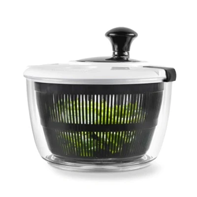 Imagen de Salter BW12003EU7 Exprimidor de ensaladas 3,5 litros, Lava, seca, sirve, prepara ensaladas, seca lechugas, base antideslizante, drenador doble uso, comer saludable/ensaladas frescas