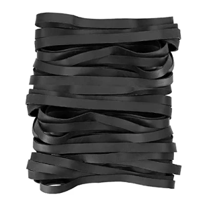 Imagen de 100 Piezas Gomas Elasticas, 5mm Ancho Negra Rubber Bands, Oficina Gruesas Elasticas Papeleria, Bandas de Goma Organizar Archivos Para Oficina, Hogar, Escuela