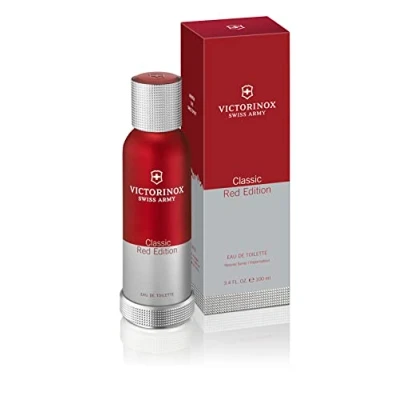 Imagen de VICTORINOX Swiss Army Classic Red Edition Eau de Toilette para hombre, perfume con bayas y lavanda, dinámico aromático, vegano, 100 ml, V0001247