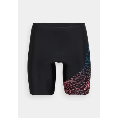 Imagen de Speedo Medley Logo Jammer para Hombre, Black/Neon Coral, 38
