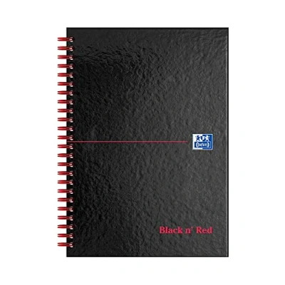 Imagen de Black n&#039; Red A5 Ruled A Z Twinwire Hardback Notebook Black/Red