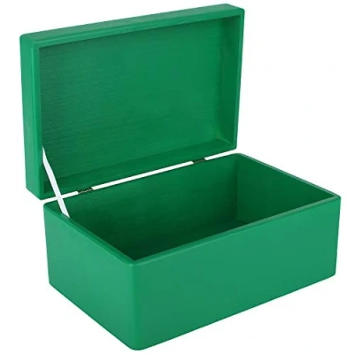 Imagen de Creative DECO Verde Grande Caja Madera Decorativa Almacenaje 30 x 20 14 cm (+/ 1cm) con Tapa Cofre Navidad Decorar Regalo Decoupage Juguetes, Documentos, Objetos de Valor, Herramientas