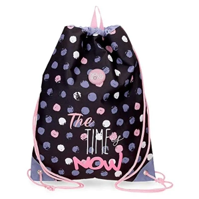 Imagen de Roll Road The time is now mochila Saco Negro 32x42 cms Poliéster