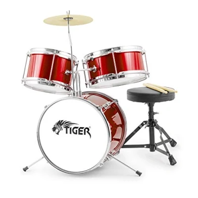 Imagen de Tiger JDS7 RD Batería infantil para principiantes, color rojo