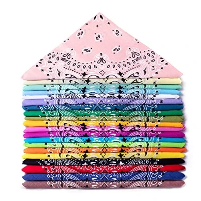 Imagen de Karl Loven EL BANDANA Lote de bandanas 100% Algodon primera calidad Paisley Panuelo Cabeza Cuello Bufanda Juego 20 Multicolore (Modello Mandala)