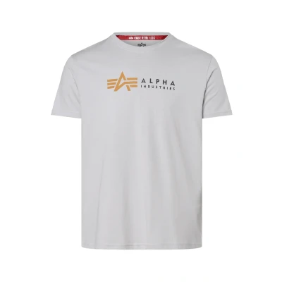 Imagen de Alpha Industries Label Camiseta estampada, Hombre, Talla: Small, Hellgrau