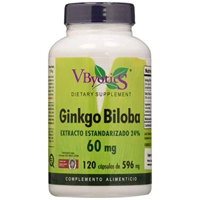 Imagen de Vbyotics Ginkgo Biloba 60Mg. 120 Capsulas 1 Unidad