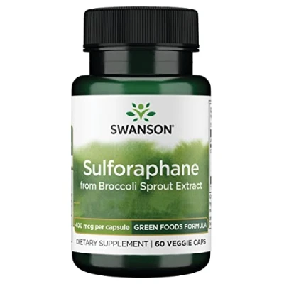 Imagen de Swanson, Broccoli Sprout Extract, (Extracto de Brócoli), con Sulforafano, 60 Cápsulas veganas, Probadas en Laboratorio, Vegetarianas, Sin Soja, Gluten, No GMO