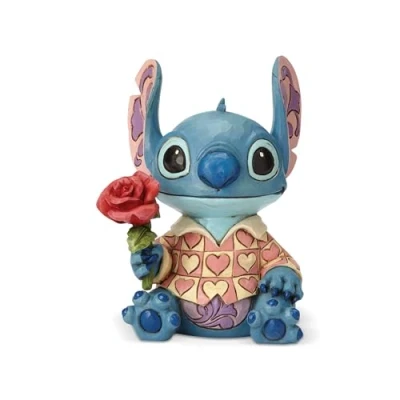 Imagen de Disney Traditions, Figura de Stitch con rosa, Para coleccionar, Enesco