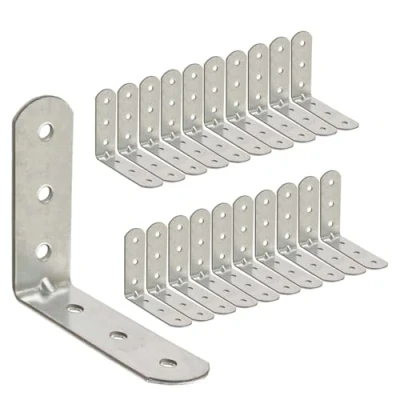 Imagen de OMIDEAS 20 x Soporte de Esquina (40 40 16) Conectores Angulo Escuadra madera ángulo Acero galvanizadas