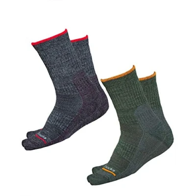 Imagen de vitsocks Calcetines Senderismo LANA MERINO Antiampollas Niños (2 PARES) Trekking Invierno, verde gris, 27 30