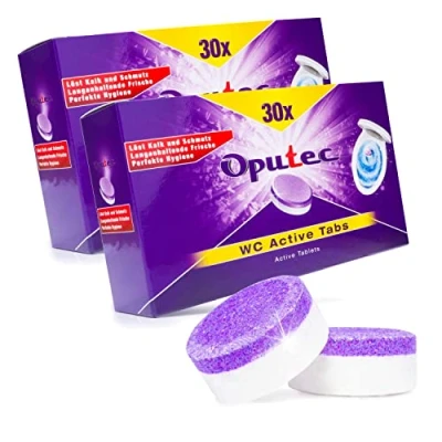 Imagen de 60x Oputec WC Active Tabs: Para la limpieza de WCs, inodoros y urinarios, fabricado en Alemania