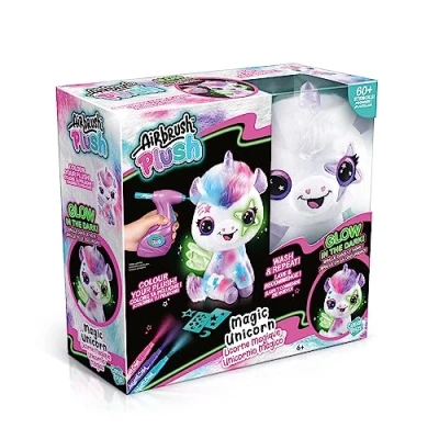 Imagen de Rocco Giocattoli Airbrush Plush Unicornio Brilla en la Oscuridad