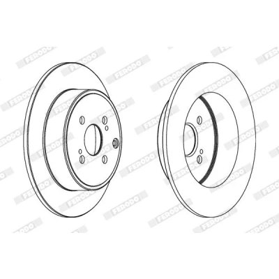Imagen de FERODO PREMIER DDF1421C Disco de freno 279 9 4 macizo revestido sin tornillos TOYOTA: Corolla IX Berlina, Hatchback, Verso