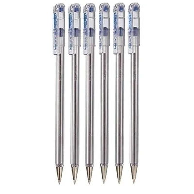 Imagen de Pentel Azul Excelente Bolígrafo Bolígrafos 0.7mm Punta de Pluma 0.25mm Line Ancho Línea Fina Tinta Recargable Bk77 (Paquete 6) Azul, Pack Of 6