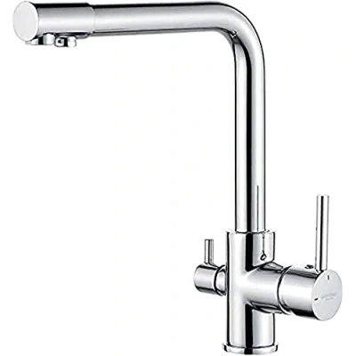 Imagen de GRIFEMA G4003 Dover Mezclador Grifo de Cocina para Osmosis con 2 Salidas, 3 Vías, Color Plateado, Talla Única [Exclusivo en Amazon]
