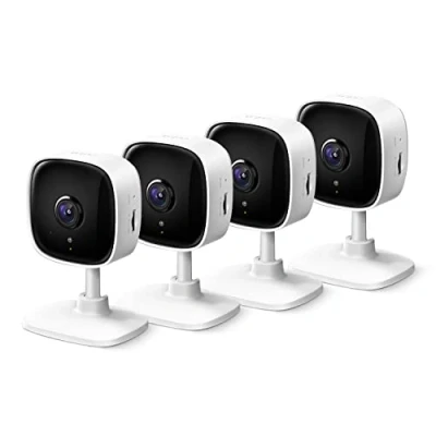 Imagen de TP Link Tapo 2K Security Camera for Baby Monitor, Dog w/Motion Detection, 2 Way Audio Siren, Night Vision, Cloud &amp; SD Card Storage, Works w/Alexa Google Home, 4 Pack (Tapo C110P4)
