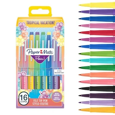 Imagen de Paper Mate 2061396 Paquete de 16 rotuladores, punta mediana