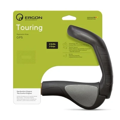 Imagen de Ergon GP5 Manoplas para Bicicletas, Color Negro, Talla L