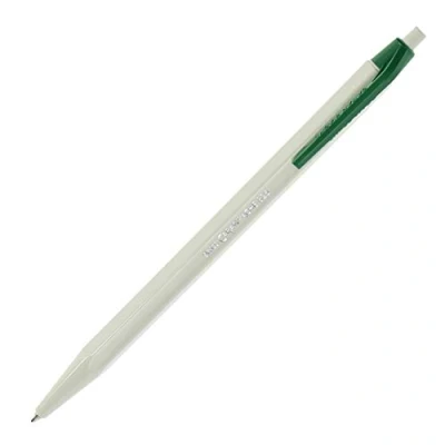 Imagen de Caran d&#039;Ache 825 ECO Bolígrafo de resina y acero inoxidable, color verde blanco, tinta verde, 12 cm