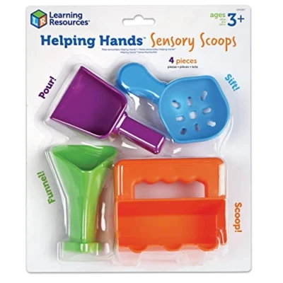 Imagen de Learning Resources Sensory Scoops Palas Helping Hands desarrollar la motricidad Fina, Autismo, Juguetes sensoriales para niños pequeños, 3+ años, M (LER5567)