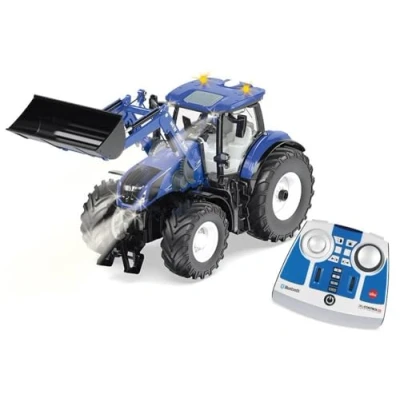 Imagen de siku 6798, New Holland T7.315 Tractor Con cargador frontal, Azul, Metal/plástico, 1:32, mando a distancia, Incluye distancia Bluetooth, Posibilidad de control vía app