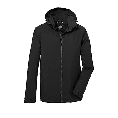Imagen de killtec Hombre Chaqueta funcional/chaqueta de exterior con capucha desmontable KOW 22 MN JCKT, black, L, 39705 000