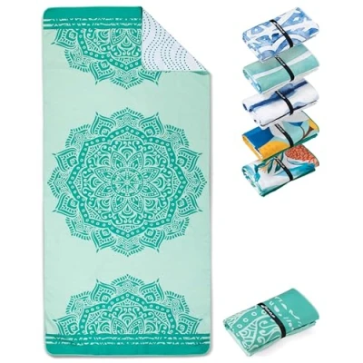 Imagen de Fit Flip Toallas de Playa XXL Toalla Microfibra Grande, Ligeras y Secado rápido 100% reciclada Mandala 160 cm x 90